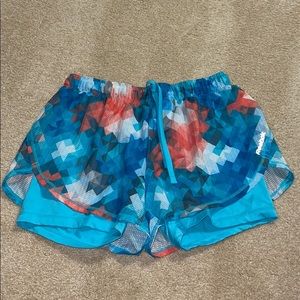 Multicolored workout shorts